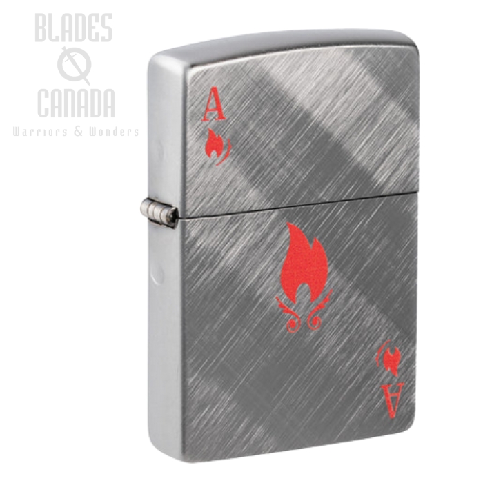 Zippo Ace Design Lighter, Metal Construction, 48451
