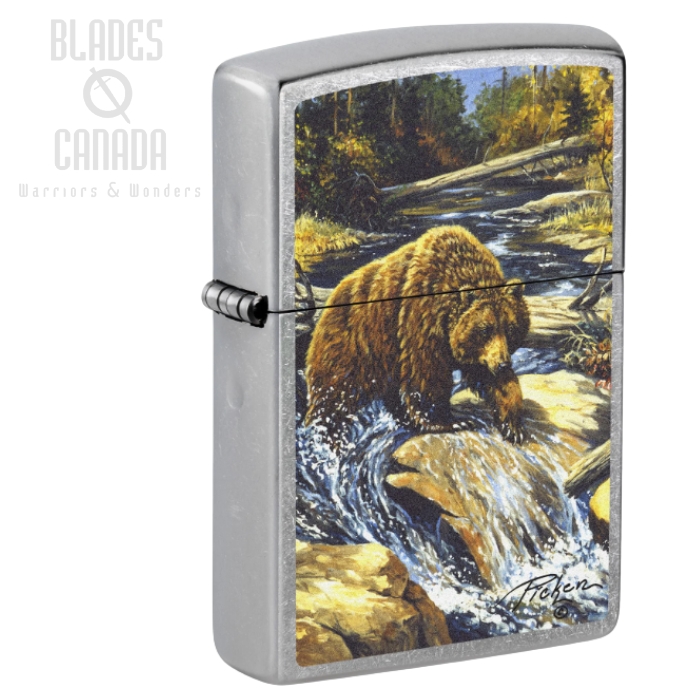 (image for) Zippo Bear Fishing in River Design Lighter, 75433