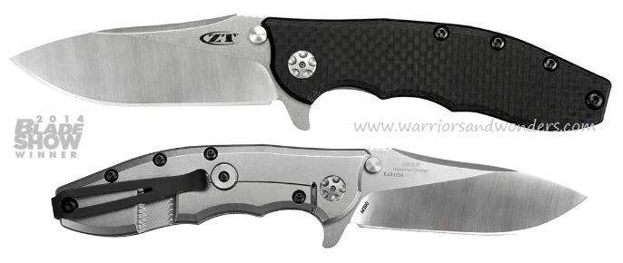 Zero Tolerance Hinderer 0562CF Flipper Folding Knife, CPM 20CV, Carbon Fiber, ZT0562CF