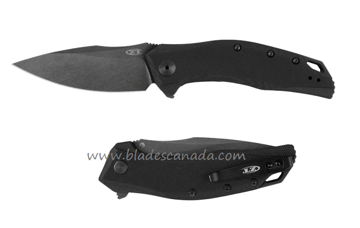 Zero Tolerance 357BW Flipper Folding Knife, Assisted Opening, CPM 20CV, G10 Black, ZT0357BW