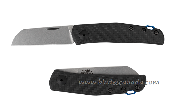Zero Tolerance Anso 0230 Slipjoint Folding Knife, CPM 20CV, Carbon Fiber, ZT0230