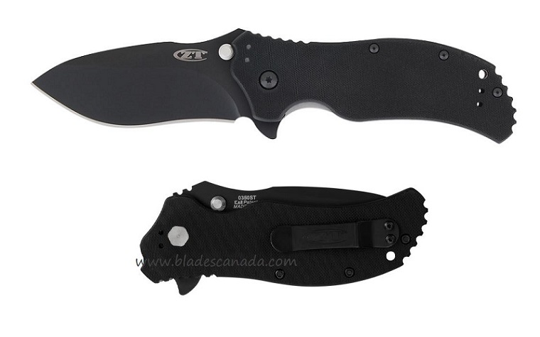 Zero Tolerance 0350 Flipper Folding Knife, Assisted Opening, S30V, G10 Black
