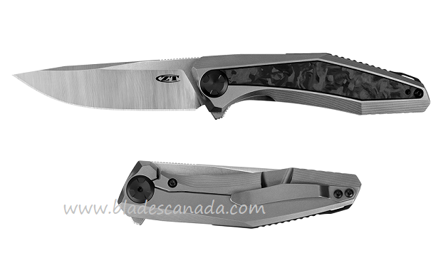 Zero Tolerance Sinkevich 470 Flipper Framelock Knife, CPM 20CV, Titanium/CF, ZT0470