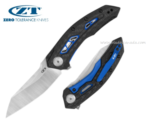 Zero Tolerance 0762 Flipper Framelock Knife, CPM 20CV, Carbon Fiber, ZT0762